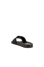 VERSACE Slide Sandals in Black, view 3, click to view large image.