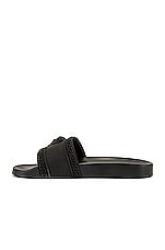 VERSACE Slide Sandals in Black, view 5, click to view large image.