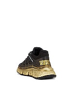VERSACE Sneaker in Black & Gold, view 3, click to view large image.