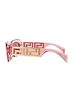 VERSACE Rectangular Sunglasses in Pink, view 3, click to view large image.