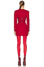 VERSACE Long Sleeve Mini Dress in Parade Red, view 3, click to view large image.