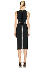 VERSACE Sable Dress in Nero, view 3, click to view large image.