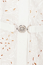 VERSACE Popeline Baroque Anglaise Print Dress in Optical White, view 4, click to view large image.