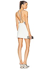 VERSACE Wool Cocktail Dress in Optical White, view 1, click to view large image.