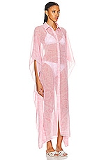 VERSACE Chiffon Robe Coverup Dress in Pale Pink, view 2, click to view large image.