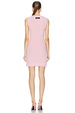 VERSACE Re-edition Logo Dress in Pastel Pink, view 3, click to view large image.