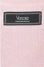 VERSACE Re-edition Logo Dress in Pastel Pink, view 4, click to view large image.