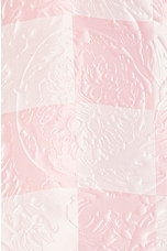 VERSACE Damier Print Mini Dress in Pastel Pink & White, view 4, click to view large image.