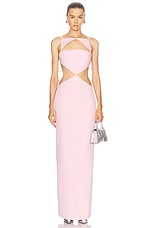 VERSACE Cut Out Gown in Pastel Pink, view 1, click to view large image.