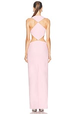 VERSACE Cut Out Gown in Pastel Pink, view 3, click to view large image.