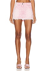 VERSACE All Over Logo Short in Flamingo Pink, view 1, click to view large image.