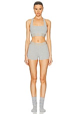 VERSACE Topeka Jersey Bottom in Grey Melange, view 4, click to view large image.