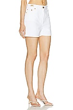 VERSACE Denim Washed Short in White, view 2, click to view large image.