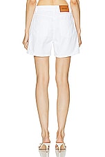 VERSACE Denim Washed Short in White, view 3, click to view large image.
