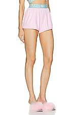 VERSACE Swim Shorts in Pastel Pink, Pastel Blue, & Mint, view 2, click to view large image.