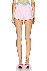 VERSACE Swim Shorts in Pastel Pink, Pastel Blue, & Mint, view 3, click to view large image.