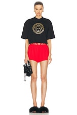 VERSACE Swim Short in Rosso, view 4, click to view large image.