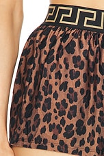 VERSACE Swim Shorts in Chestnut & Gold, view 6, click to view large image.