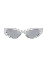 VERSACE Cat Eye Sunglasses in Perla Grey, view 1, click to view large image.