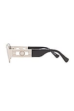 VERSACE Round Sunglasses in Black & Silver, view 3, click to view large image.