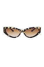 VERSACE Cat Eye Sunglasses in Havana, view 1, click to view large image.