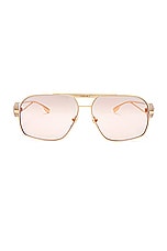 VERSACE Aviator Sunglasses in Pink, view 1, click to view large image.