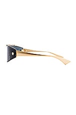 VERSACE Shield Sunglasses in Black & Gold, view 3, click to view large image.