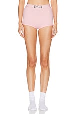 VERSACE Coulotte High Waist Boy Short in Pale Pink, view 1, click to view large image.