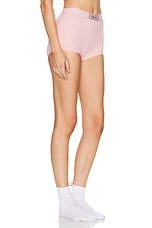 VERSACE Coulotte High Waist Boy Short in Pale Pink, view 2, click to view large image.