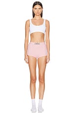VERSACE Coulotte High Waist Boy Short in Pale Pink, view 4, click to view large image.