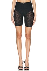 VERSACE Lace Short in Nero, view 1, click to view large image.