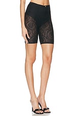 VERSACE Lace Short in Nero, view 2, click to view large image.