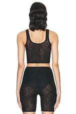 VERSACE Lace Tank Top in Nero, view 3, click to view large image.