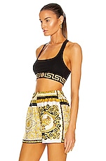 VERSACE Sports Bra in Nero, view 3, click to view large image.
