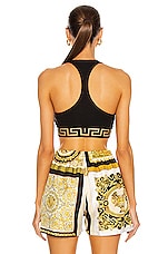 VERSACE Sports Bra in Nero, view 4, click to view large image.