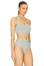 VERSACE Topeka Jersey Bra in Grey Melange, view 2, click to view large image.