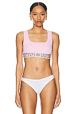 VERSACE Topeka Jersey Bra in Pale Pink, view 1, click to view large image.