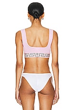 VERSACE Topeka Jersey Bra in Pale Pink, view 3, click to view large image.
