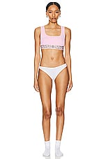 VERSACE Topeka Jersey Bra in Pale Pink, view 4, click to view large image.