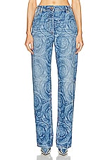 VERSACE Straight Leg in Medium Blue, view 1, click to view large image.