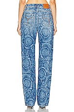VERSACE Straight Leg in Medium Blue, view 3, click to view large image.