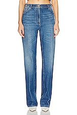 VERSACE Stonewash Straight Leg in Medium Blue, view 1, click to view large image.