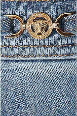 VERSACE Stonewash Straight Leg in Medium Blue, view 5, click to view large image.