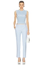 VERSACE Sleeveless Sweater in Pastel Blue, view 4, click to view large image.