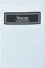 VERSACE Sleeveless Sweater in Pastel Blue, view 5, click to view large image.