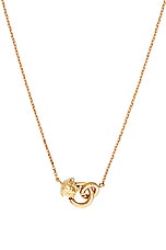 VERSACE Metal Pendant Necklace in Gold, view 3, click to view large image.