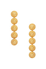VERSACE Chain Earrings in Gold, view 1, click to view large image.