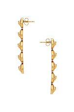 VERSACE Chain Earrings in Gold, view 3, click to view large image.