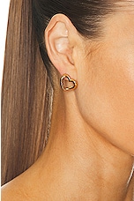 VERSACE Circle Earrings in Gold, view 2, click to view large image.
