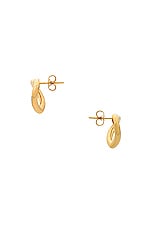 VERSACE Circle Earrings in Gold, view 3, click to view large image.